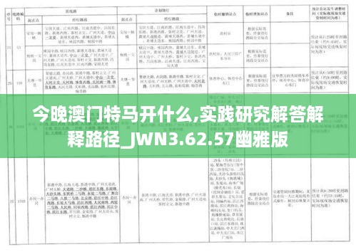 今晚澳門特馬開什么,實(shí)踐研究解答解釋路徑_JWN3.62.57幽雅版