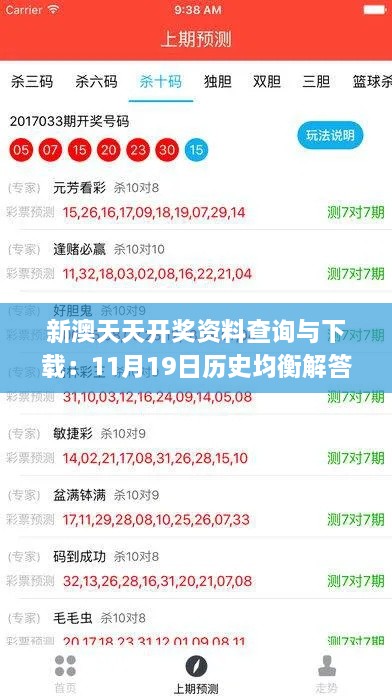 新澳天天開獎資料查詢與下載：11月19日歷史均衡解答解析_HKY2.55.51跨界版