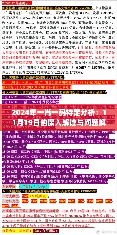 2024年一肖一碼特定分析：11月19日的深入解讀與問題解析_RJO8.44.60經(jīng)濟版