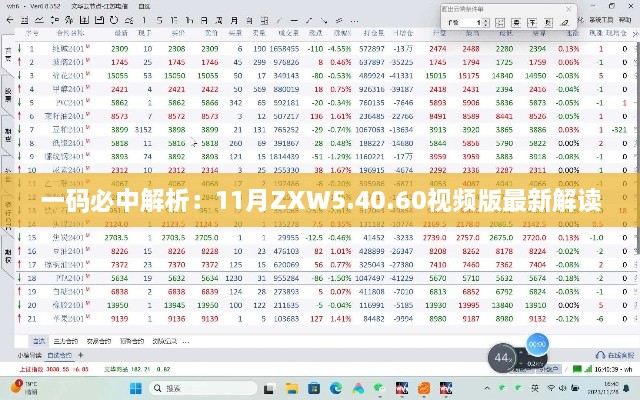 一碼必中解析：11月ZXW5.40.60視頻版最新解讀