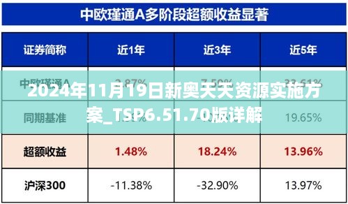 2024年11月19日新奧天天資源實施方案_TSP6.51.70版詳解