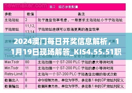 2024澳門每日開獎(jiǎng)信息解析，11月19日現(xiàn)場解答_KIS4.55.51職業(yè)版