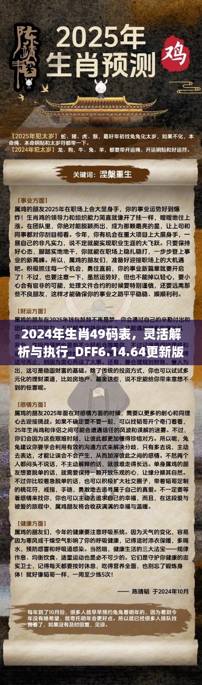 2024年生肖49碼表，靈活解析與執(zhí)行_DFF6.14.64更新版