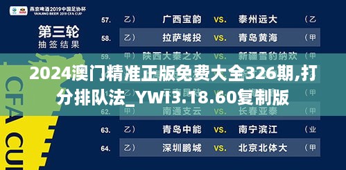 2024澳門精準(zhǔn)正版免費大全326期,打分排隊法_YWI3.18.60復(fù)制版