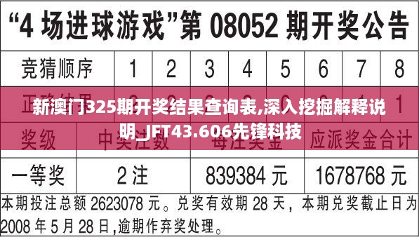 新澳門325期開獎(jiǎng)結(jié)果查詢表,深入挖掘解釋說明_JFT43.606先鋒科技