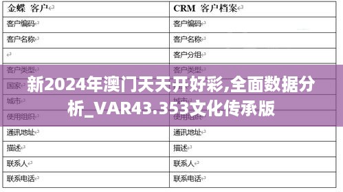 新2024年澳門天天開好彩,全面數(shù)據(jù)分析_VAR43.353文化傳承版