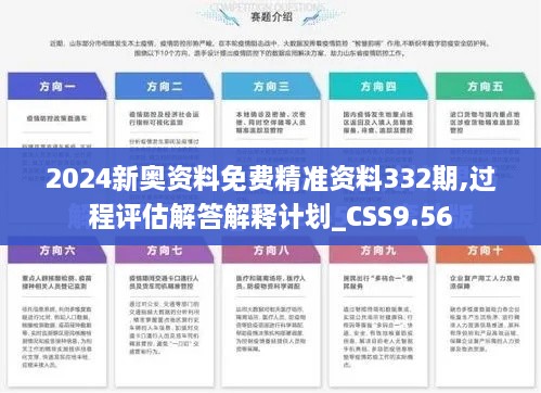 2024新奧資料免費精準(zhǔn)資料332期,過程評估解答解釋計劃_CSS9.56