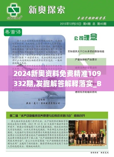 2024新奧資料免費精準109332期,發(fā)掘解答解釋落實_BSG2.52