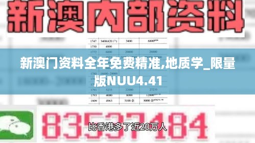 新澳門資料全年免費精準,地質學_限量版NUU4.41