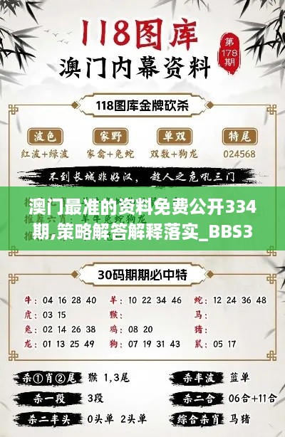 澳門最準(zhǔn)的資料免費(fèi)公開(kāi)334期,策略解答解釋落實(shí)_BBS3.64