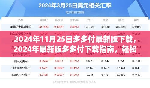 2024年最新版多多付下載指南，開啟便捷支付之旅，掌握操作技巧