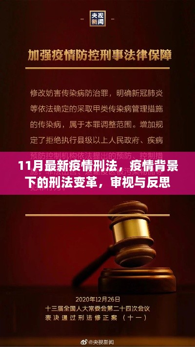 疫情背景下的刑法變革，審視、反思與11月最新疫情刑法解讀