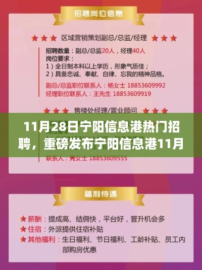 寧陽信息港11月28日熱門招聘，科技新品引領(lǐng)智能未來，生活新潮流觸手可及