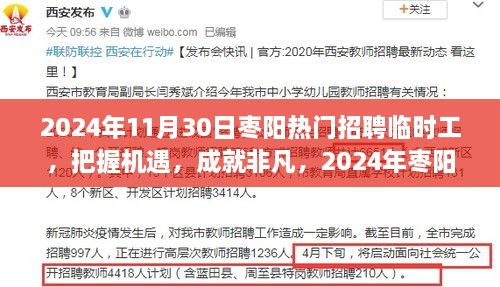 2024年棗陽熱門招聘臨時(shí)工，把握機(jī)遇，展翅高飛