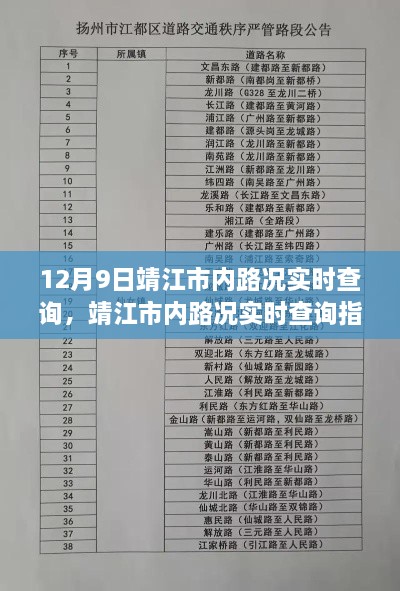 12月9日靖江市內(nèi)路況實(shí)時(shí)查詢，靖江市內(nèi)路況實(shí)時(shí)查詢指南（初學(xué)者/進(jìn)階用戶適用）