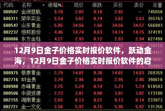 躍動金海，黃金實時報價軟件的啟示與自我超越之旅（12月9日版）