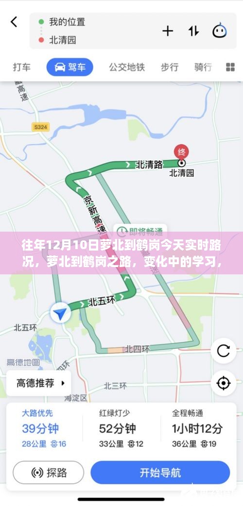 蘿北至鶴崗之路，實時路況下的學習與力量之旅