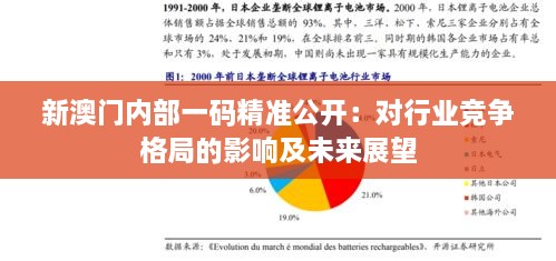 新澳門內(nèi)部一碼精準(zhǔn)公開：對(duì)行業(yè)競(jìng)爭(zhēng)格局的影響及未來展望