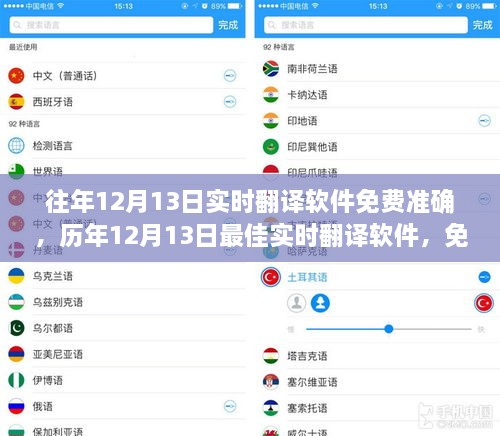 歷年最佳實時翻譯軟件，免費準(zhǔn)確的語言助手之選，歷年12月13日實時翻譯軟件推薦