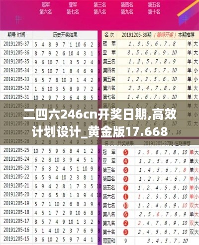 二四六246cn開獎日期,高效計劃設(shè)計_黃金版17.668