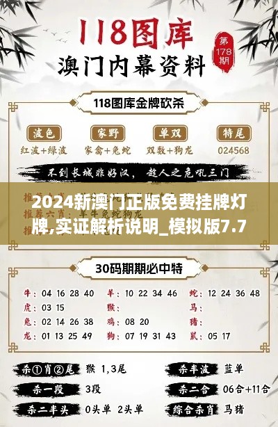 2024新澳門正版免費(fèi)掛牌燈牌,實(shí)證解析說明_模擬版7.792