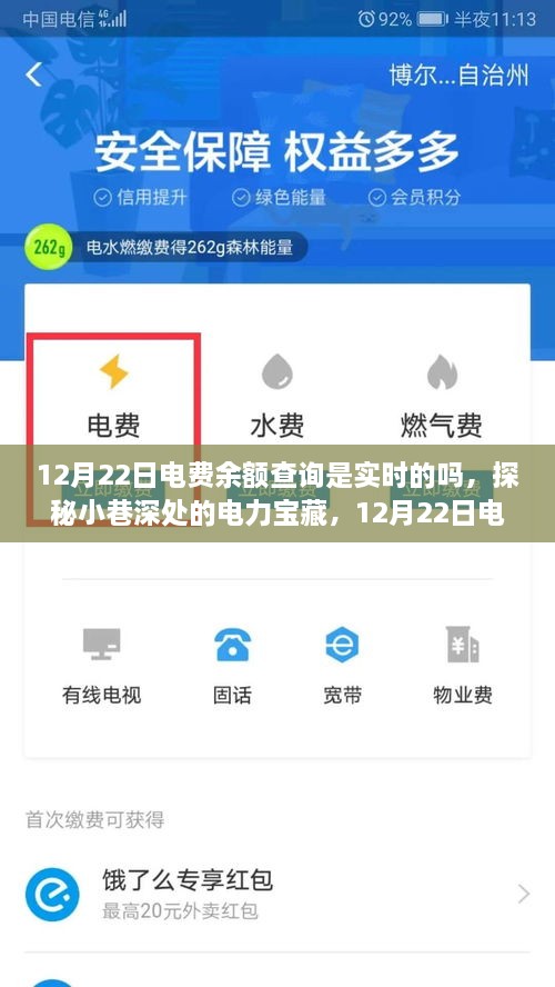 探秘小巷深處的電力寶藏，揭秘12月22日電費余額查詢實時性揭秘