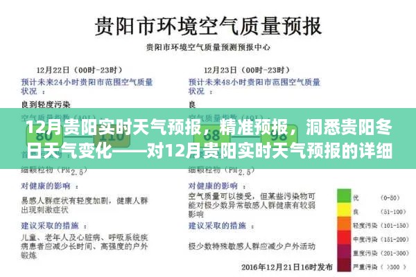 12月貴陽實時天氣預報詳解，精準預測冬日天氣變化