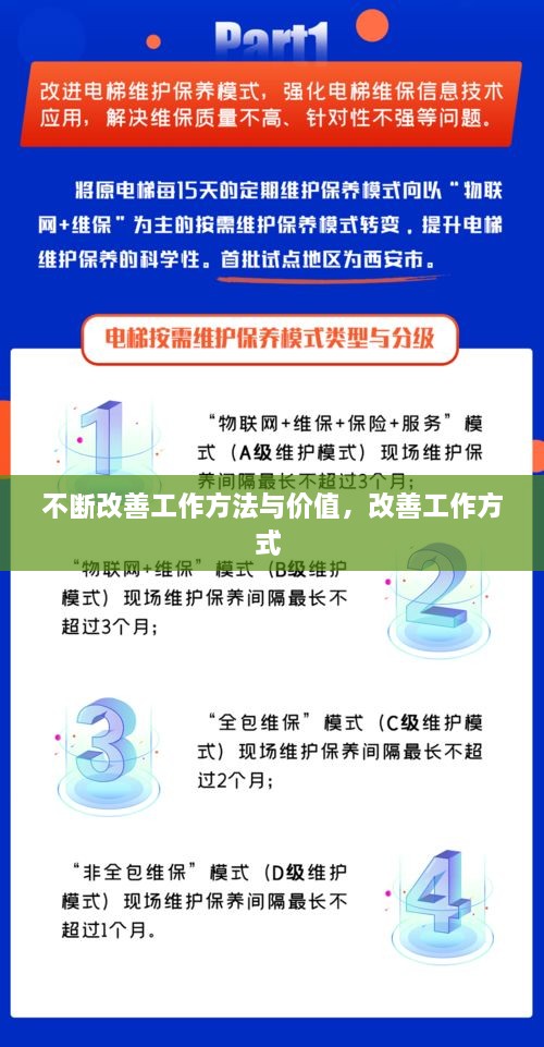 不斷改善工作方法與價值，改善工作方式 