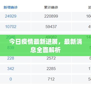 今日疫情最新進展，最新消息全面解析