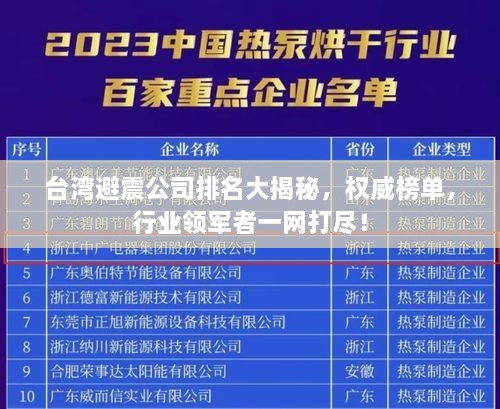 臺灣避震公司排名大揭秘，權(quán)威榜單，行業(yè)領(lǐng)軍者一網(wǎng)打盡！