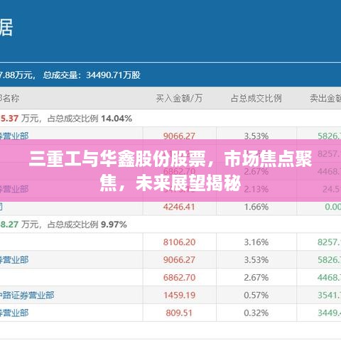 三重工與華鑫股份股票，市場焦點(diǎn)聚焦，未來展望揭秘