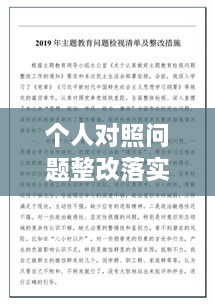 個人對照問題整改落實(shí)，個人對照材料整改措施念 