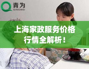 上海家政服務(wù)價格行情全解析！